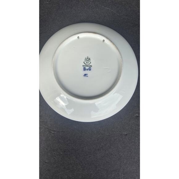 Vintage Bing & Grondahl B&G Jule-Aften 1922 Christmas Plate Denmark Blue Holiday - Picture 5 of 6